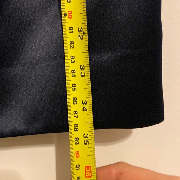 NWT Michael Kors Sz 2 Satin Navy Blue (Black?) Dress Party Prom Wedding Party MK - Picture 7 of 16